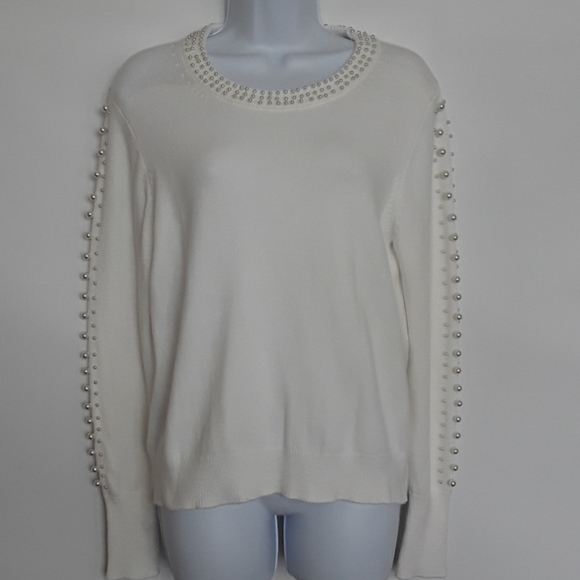 Ann Taylor Sweaters - NWOT Ann Taylor Pearl Beaded Sweater Medium